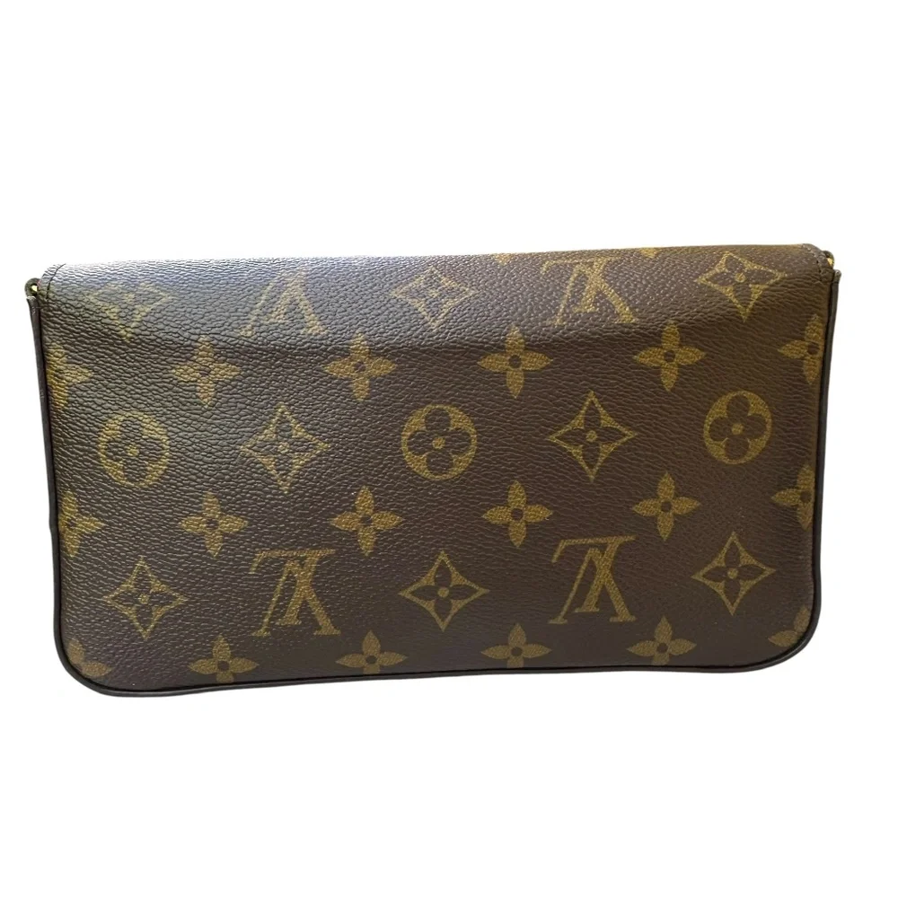 Genuine LOUIS VUITTON Pochette Felicie Monogram Canvas Clutch Bag Authenticated - Picture 5 of 16